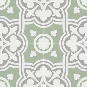 Baldosa de cemento de 200x200 mm con colores naturales y patrones claros - Product Image 4