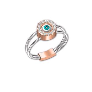 Vente en gros de bague de fiançailles en or rose 18 carats diamant taillé en brillant serti de platine élégant certifié IGI symbolisant l'éternité - Product Image 2