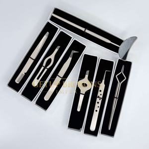 Pinzas Profesionales para Extensión de Pestañas, Pinzas de Aislamiento con Punta de Fibra de Acero Inoxidable, Pinzas para Cejas con Recubrimiento en Polvo, Herramientas de Belleza - Product Image 5