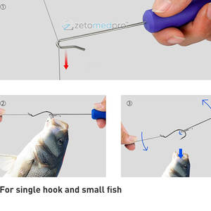Extractor de anzuelos de acero inoxidable, ligero y duradero, removedor de anzuelos de pesca compacto para todos los pescadores - Product Image 4