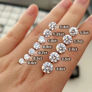 หินเพชรสำหรับปลูกในห้องปฏิบัติการทรงกลมแบบ1CT หิน HPHT CVD Def คุณภาพสูงเทียบกับเพชรที่ปลูกในห้องแล็บแบบหลวมที่มีใบรับรอง IGI - Product Image 2