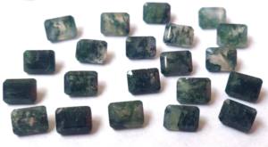 Ágata de musgo de alta calidad natural 7x9mm Octágono facetado de alta calidad-Octágono de ágata de musgo Suelto - Product Image 6