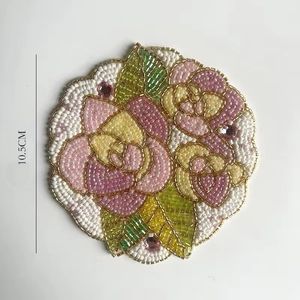 Posavasos de estilo Animal con cuentas de vidrio hechas a mano, alfombrilla de taza diseñada de fábrica personalizada, Mantel Individual, camino de mesa, alfombrillas y almohadillas - Product Image 6