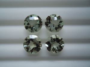 Amatista verde natural, piedra preciosa de corte facetado con forma brillante redonda, piedra preciosa suelta genuina para hacer joyas, uso a granel - Product Image 3