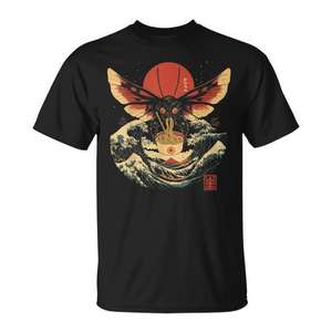 T-shirt vintage giapponese con design promozionale Mothman Cryptid Cryptozoology - Product Image 1