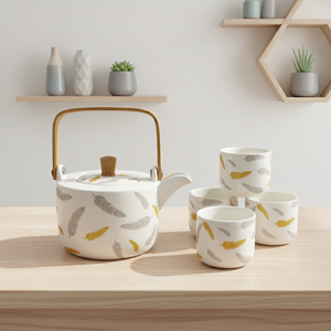 3460255Set-0.6 Premium Ceramic Teapot Heat Retention Design 600Ml <b>For</b> <b>Tea</b> Restaurants & Cafes - Product Image 2