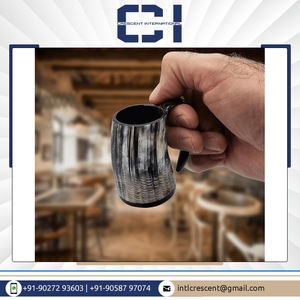 Meilleure vente 500ml Ins Style tasses à bière en céramique fini à la main naturel Viking corne à boire accessoires à bas prix pour les fêtes - Product Image 5