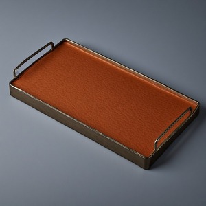 Bandeja de cuero artística con forma única y calidad superior diseñada para belleza decorativa y servicio funcional en cualquier espacio - Product Image 6