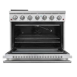 Du ro Kitchen 36" Pro-Style Stainless Steel Gas Range 5.5 cu. ft. Convection Oven - Product Image 4