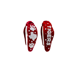 Bandeau en crêpe pur, fait main, noué et perlé, brodé, de la collection Ap Curated Couture - Accessoire de mode féminin durable et écologique - Product Image 6