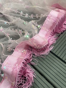 Bollywood-Chemisier élégant indien à fleurs, tissu en filet lourd et doux, brodé, sari fantaisie, vêtements ethniques traditionnels pour les fêtes - Product Image 5