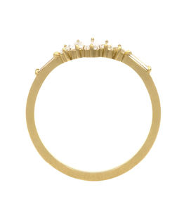 Bague en diamant de laboratoire taille baguette 1,20 CTW, taille étagée CVD, pour femme, avec pierre centrale en perle, idéale pour fiançailles, mariage ou anniversaire - Product Image 2