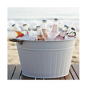 Tina de cerveza de Metal de hierro galvanizado con soporte Venta al por mayor de acero inoxidable Barware Tina de hielo decorativa para botellas de cerveza - Product Image 3