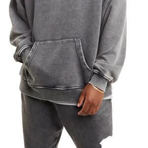 Acid Wash Hoodie Zip up Impression personnalisée Graphique Pierre Lavé Coton lourd Vintage Hoodies Surdimensionné Hommes Acide - Product Image 2