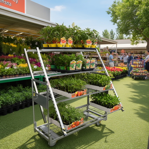 Carrito de Compras Plegable de Malla de Alambre de Acero para Uso en Exteriores y Supermercados - Product Image 3