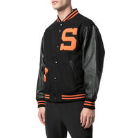 Blousons universitaires en laine pour hommes grandes tailles, vente en gros, logo personnalisé, col montant, haute qualité, respirants, coupe-vent, pour l'été