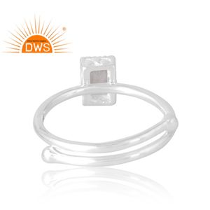 Anillo de piedras preciosas de Luna arcoíris Natural de Plata de Ley 925, joyería personalizada para mujer, regalo para ella - Product Image 2