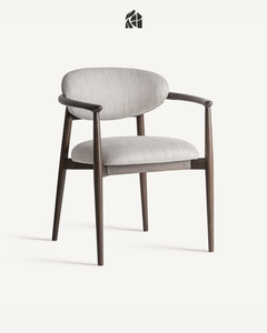Silla de Comedor Elarviona Hecha a Mano en Madera de Teca, Estilo Escandinavo Moderno, Ecológica, Duradera, de Madera Sólida, de Lujo, Premium para Comedor - Product Image 1