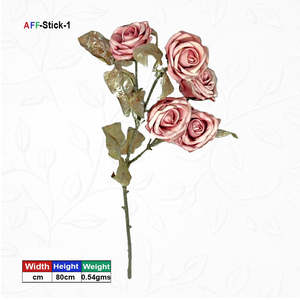 <b>Artificial</b> <b>Flower</b> Dry Sign Pink 5 rose AFF-S-3.1 {Different colors are available} - Product Image 1