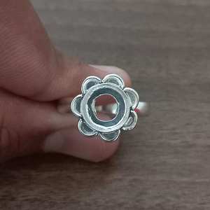 925แท้สีเงินสเตอร์ลิงขนาด10มม. แบบกึ่งติดตั้งทรงกลมเหมาะสำหรับใส่เถ้ากระดูกและเรซินเครื่องประดับชั้นดีแบบ DIY - Product Image 3