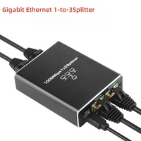 Adaptor Pembagi Jaringan FYX 1000Mbps RJ45 1 ke 2, 1 ke 3, 1 ke 4, Kabel Ekstensi Port LAN Ethernet