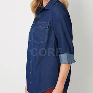 Vente en gros de chemises jeans pour femmes dernière conception de chemises jeans de haute qualité pour femmes - Product Image 6