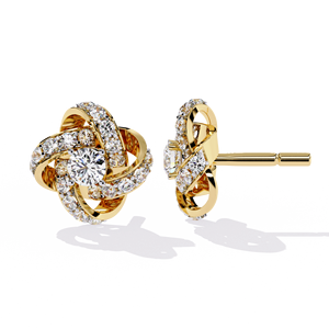 Pendientes Minimalistas de Oro de 14K con Diamantes Naturales Redondos de Corte Brillante, Certificados por IGI, para Mujer, Regalo de Boda o Compromiso - Product Image 6