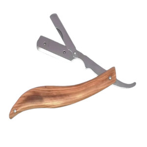 Top Trending superventas recién llegados logotipo personalizado maquinilla de afeitar mango de madera de alta calidad OEM uso profesional del peluquero - Product Image 6