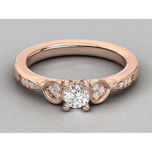 Bague solitaire en or 14 carats pour femmes avec diamant de laboratoire - Product Image 6