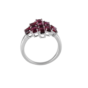 Shah Gems Women's Romantic Rose Gold Plated 925 Sterling Silver <b>Ring</b> <b>Adjustable</b> Oval Cut Garnet Inlay Perfect Gift for Women 18K - Product Image 3
