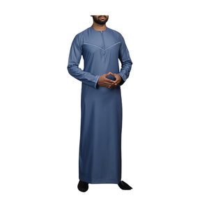 2023 Exportación directa India XS Jubba Personalizado Transpirable Sostenible Tela de primera calidad Vestido informal tradicional musulmán para hombres - Product Image 1