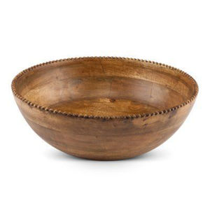 Wholesale Eco-Friendly Handmade <b>Large</b> Mango Wood Serving <b>Bowl</b> Natural Color Round <b>Wooden</b> Kitchenware For Home & Restaurant Use - Product Image 5