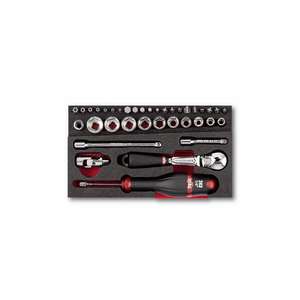 Usag 37-Piece <b>Ratchet</b> Set with <b>Sockets</b> and Inserts Durable <b>Socket</b> Tool Kit - Product Image 1