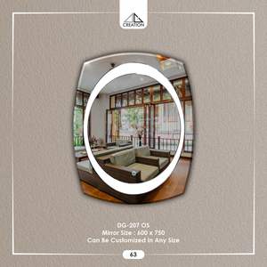 Espejo LED Contemporáneo para Baño, sin Marco, con Reflejo Nítido para Espacios Interiores Modernos, desde India - Product Image 2