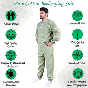 Costume d'abeille unisexe de luxe de couleur verte avec fonction antistatique OEM Service personnalisé prix d'usine pour les hommes - Product Image 4