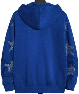 Sweat-shirts en gros pour hommes et femmes, sweat-shirts à capuche en strass, 100% coton, impression surdimensionnée, sweat-shirts personnalisés, sweat-shirts lourds pour unisexe - Product Image 4