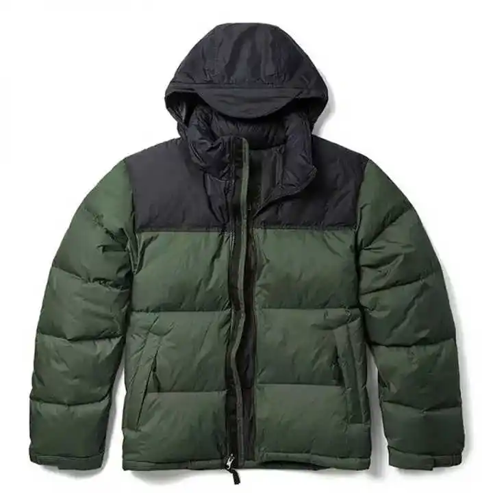 Veste matelassée d'hiver personnalisée Manteau nord pour hommes avec col montant Vestes en duvet ultralégères pour l'extérieur