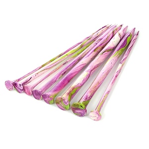 Agujas de tejer de bambú decorativas circulares hechas a medida hechas de madera de arce disponibles con grabado de tamaño y logotipo - Product Image 4