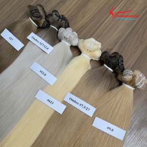 Extensions de trame de cheveux vietnamiens Machine de cheveux humains Double trame plusieurs couleurs faisceaux de cheveux de trame - Product Image 3