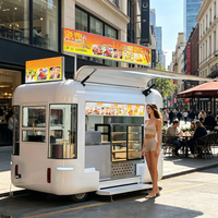 Chariot alimentaire électrique mobile personnalisable avec cuisine complète et équipement commercial pour chariot à crème brûlée
