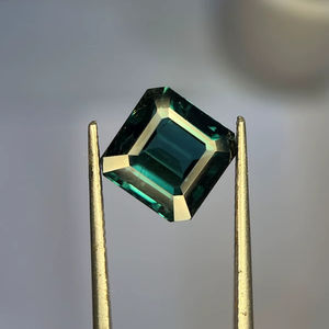 Pierre précieuse octogonale facettée en indigolite naturelle pour la fabrication de bijoux, origine NA - Product Image 1