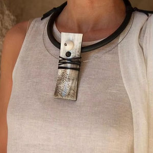 <b>BEADS</b> New Arrival Buffalo Ox Horn <b>Necklace</b> Polished Animal Style Bone Jewelry Natural Design <b>Beads</b> Women Girls Wedding - Product Image 5