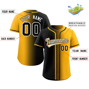 Maillot de baseball respirant de taille plus de couleur personnalisée à séchage rapide 100% polyester vente en gros uniforme de baseball avec logo OEM - Product Image 4