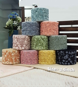 ชุดเดรสผ้าปักริบบิ้นปักลายดอกไม้และปักสีพาสเทลอ่อนออกแบบได้ตามต้องการ - Product Image 6