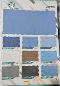 "เครื่องแบบนักเรียนเส้นด้ายผ้าย้นส์ย้อม100% วัสดุโพลีเอสเตอร์สำหรับการตัดเย็บเสื้อผ้า - Product Image 5