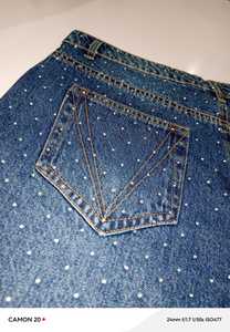 Streetwear Hip Hop Diamond Shorts para hombres con ajuste holgado Diseño de lavado ácido vintage desgastado con detalles de diamantes de imitación - Product Image 4