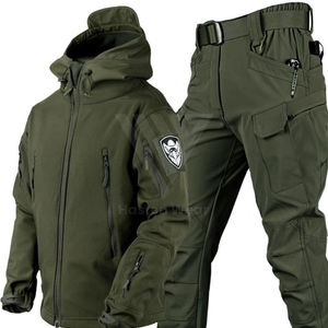 Nouvel ensemble tactique pour hommes, vêtements de sport, vêtements d'extérieur doux pour hommes, polaire chaud pour l'automne et l'hiver, ensemble tactique pour la randonnée en montagne, veste et pantalon - Product Image 2