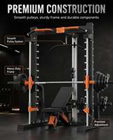 Máquina Smith Gantry para Fitness en Casa: Equipo de Entrenamiento Integral para Interiores con Polea Alta, Sentadillas y Press de Banca