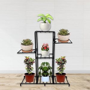 Wholesale modern indoor outdoor metal black <b>frame</b> <b>plant</b> stand balcony garden living room planter stand - Product Image 2