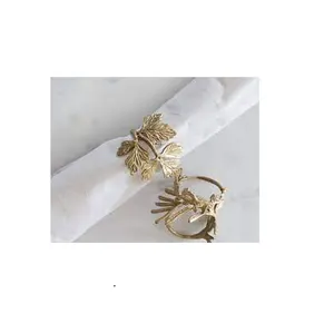 Anneau de serviette de mariage en laiton décor porte-serviette en verre et taille personnalisée prix et Offre Spéciale bon marché - Product Image 1